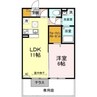 プラージュ屋島 1LDKの間取り