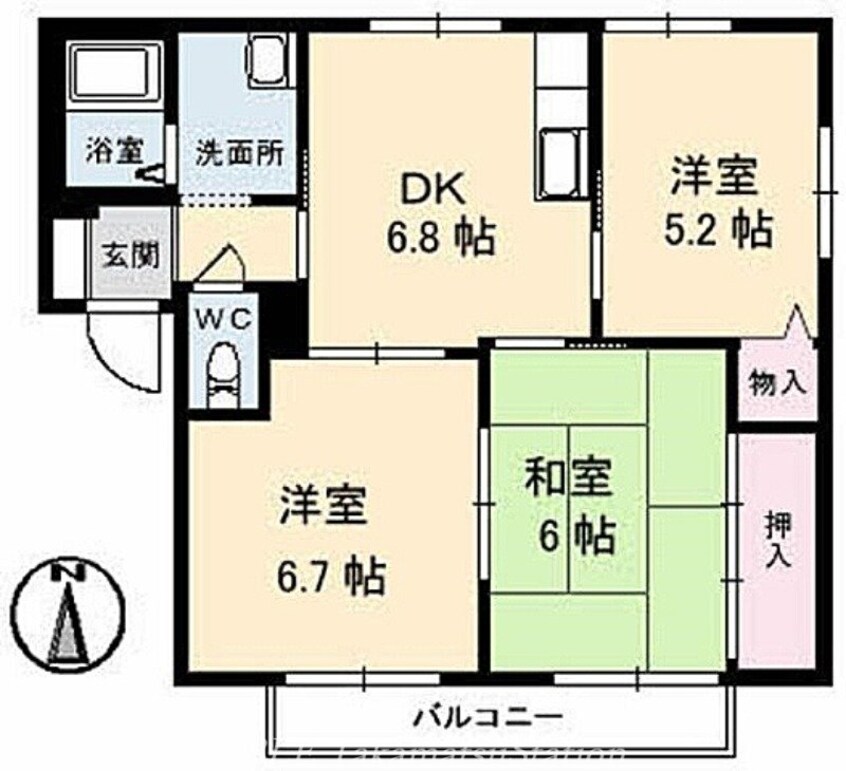 間取図 フレグランス山根　Ｄ棟