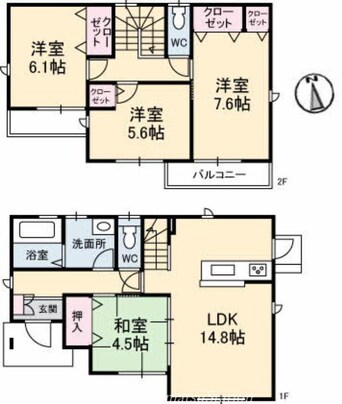 間取図 ファイブ・ヴィレッジＭ