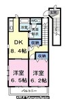 予讃線・内子線/坂出駅 バス:18分:停歩7分 2階 築23年 2DKの間取り