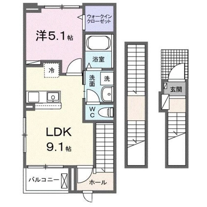 間取図 クラール元山駅前Ｂ