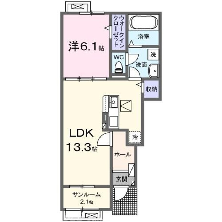 間取図 カメリア郷東Ｄ