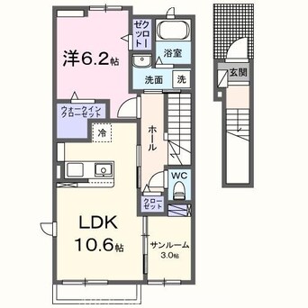 間取図 カメリア郷東Ｅ