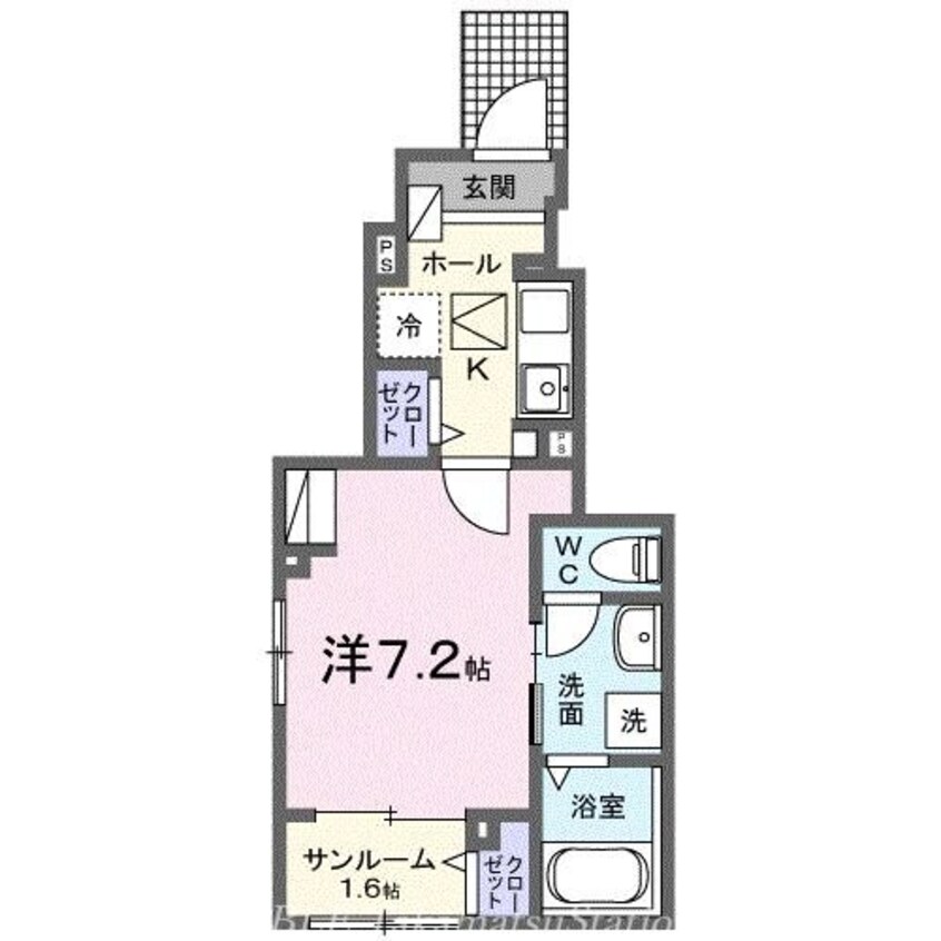 間取図 クラール元山駅前Ｂ