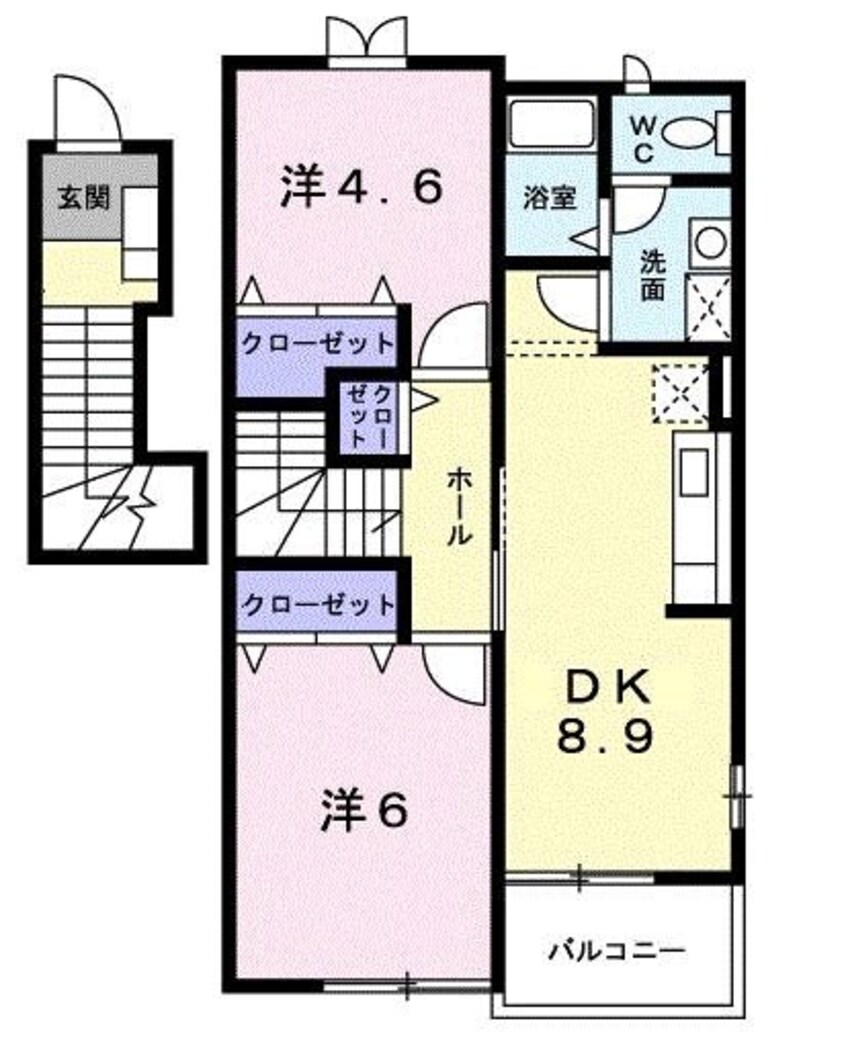 間取図 リュエル・エスト　Ａ