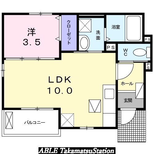 間取り図 グランデール観音寺Ｂ