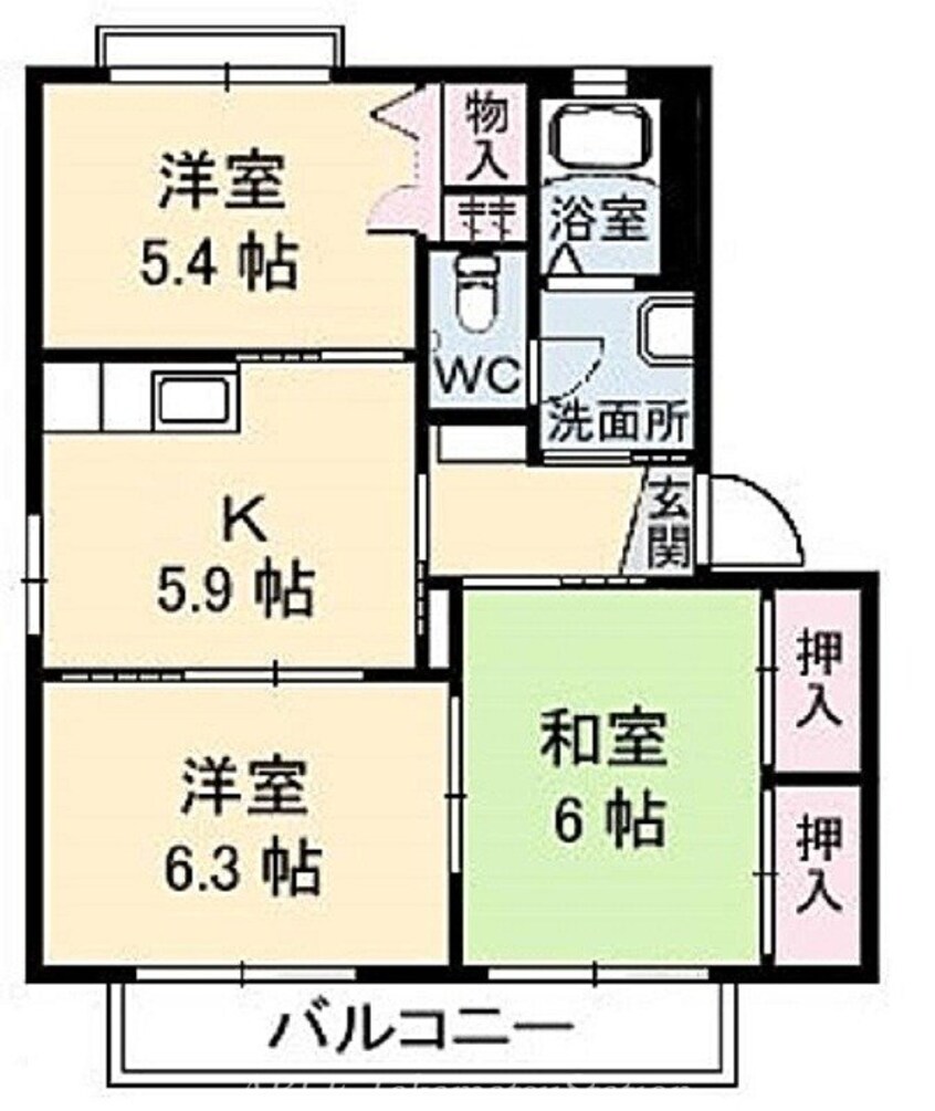 間取図 バリュージュＫ　Ａ棟