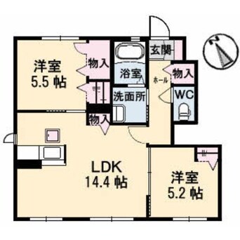 間取図 シャーメゾン空港通りB棟