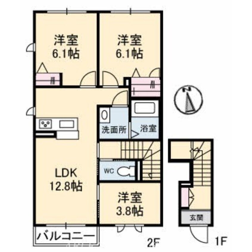 間取図 シャーメゾンはなみずき　Ｂ棟