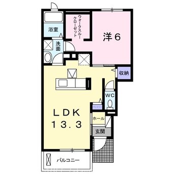 間取図 クラール元山サウスＡ