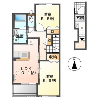 間取図 ソレイユ元山町Ⅱ