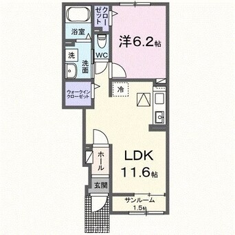 間取図 アメニティーハイツ川島Ⅵ