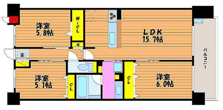 間取図 アルファステイツ錦町