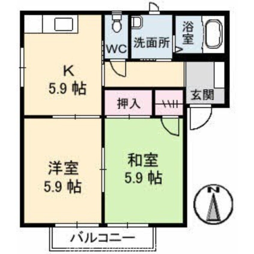 間取図 フォーレスフィッシュ　Ａ棟