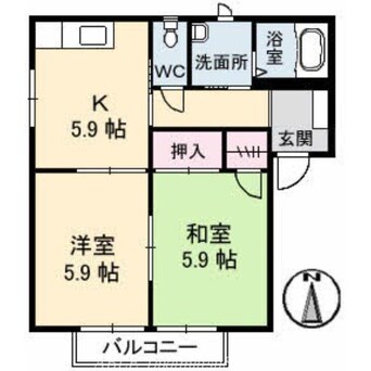 間取図 フォーレスフィッシュ　Ａ棟