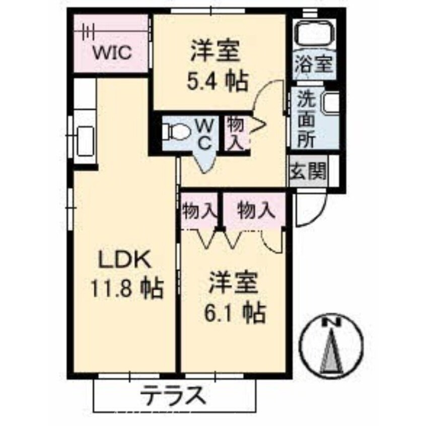 間取図 オレンジカーサ　弐番館