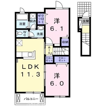 間取図 クラール元山Ａ