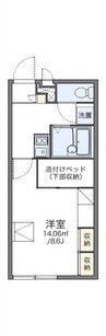 レオパレスＨｉｒｏ　Ⅱ 1Kの間取り