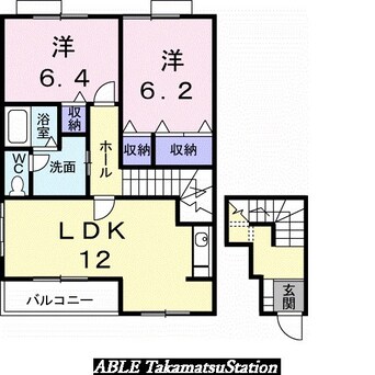 間取図 グランディール・堀越