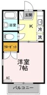 高徳線/屋島駅 徒歩7分 2階 築35年 1Kの間取り