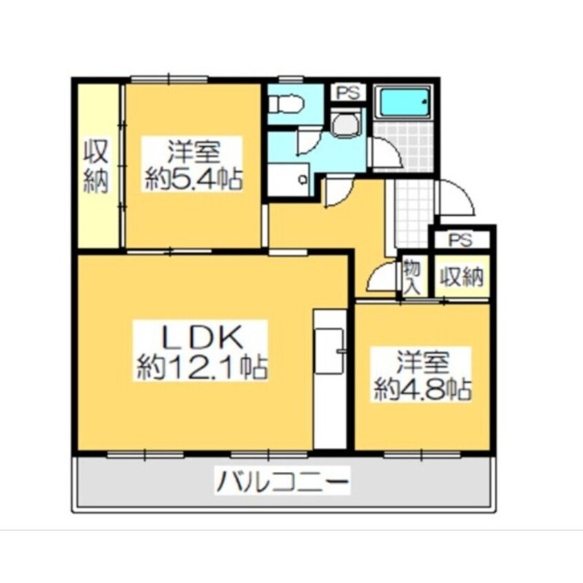 間取図 ヴィラナリー屋島6号棟