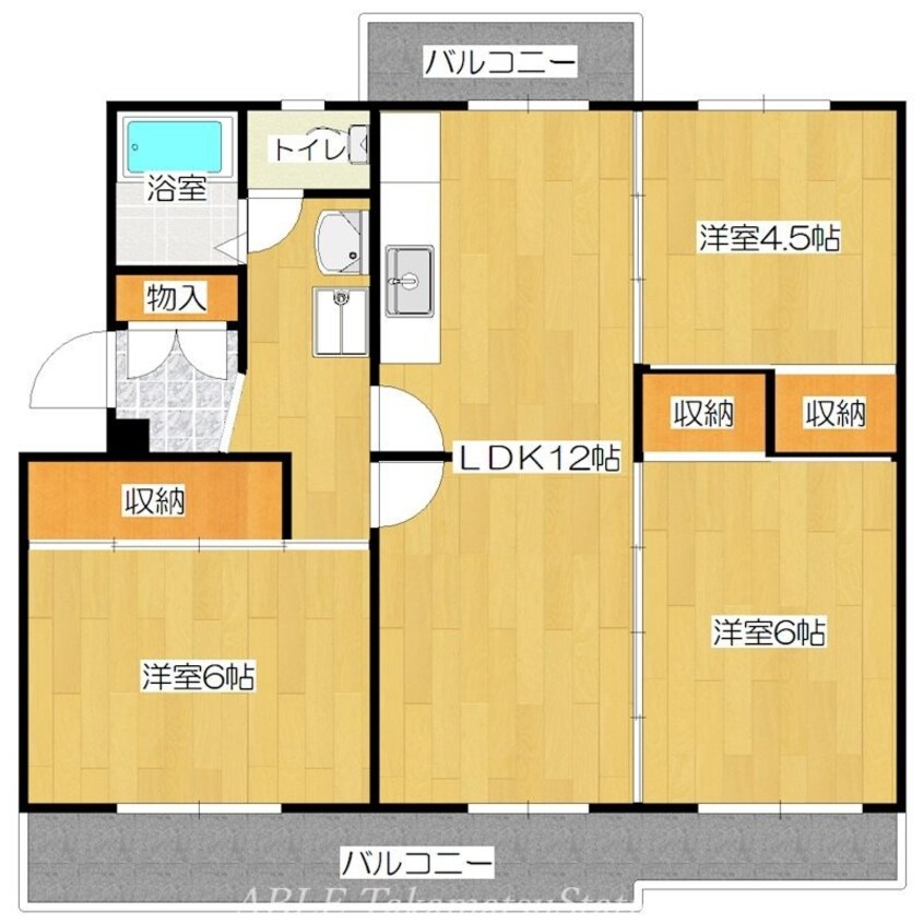 間取図 ヴィラナリー屋島7号棟