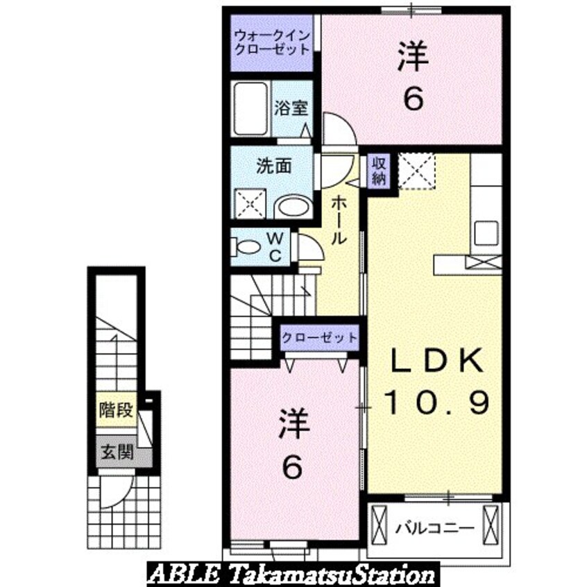 間取図 クラール鬼無　Ａ