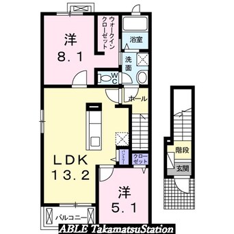 間取図 ナリッシュＬｅｅ　Ⅲ