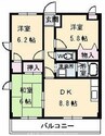 高松琴平電気鉄道<ことでん長尾線>/元山駅 徒歩13分 2階 築24年 3DKの間取り