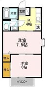 高松琴平電気鉄道<ことでん琴平線>/太田駅 徒歩25分 2階 築30年 2Kの間取り