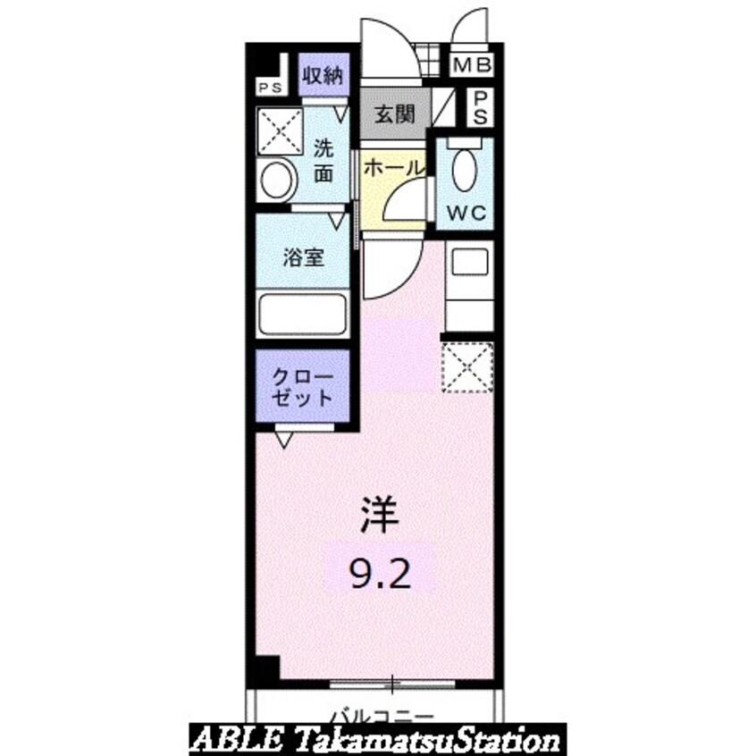 間取図 カーサ木太Ⅱ