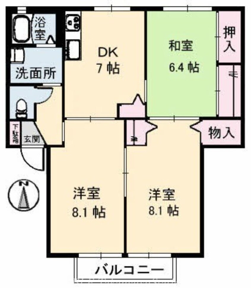 間取図 クレール高松