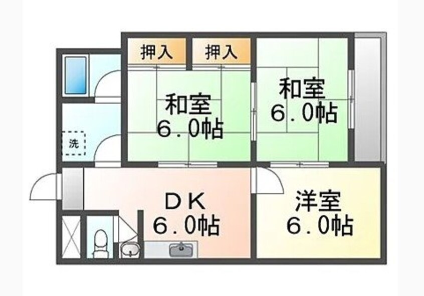 間取図 桜町ハイツ