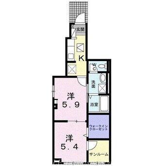 間取図 ザ・ビレッジグリーン福岡町Ⅱ