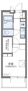 レオパレス瓦町 1Kの間取り