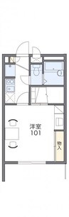 レオパレス川添Ⅱ 1Kの間取り