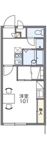 レオパレスルース 1Kの間取り