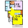 カームリーⅡ 1LDKの間取り