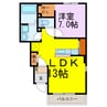 カームリーⅡ 1LDKの間取り