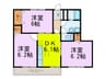 グランルミエール 3DKの間取り