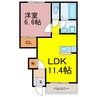 ラヴィアンローゼ 1LDKの間取り