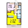 グラディオラスガーデン 1LDKの間取り