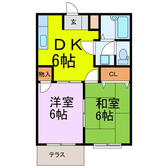 間取図 エルディム北D