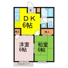 エルディム東 2DKの間取り
