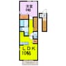 フォンターナ 1LDKの間取り