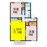 サンライズ 2LDKの間取り
