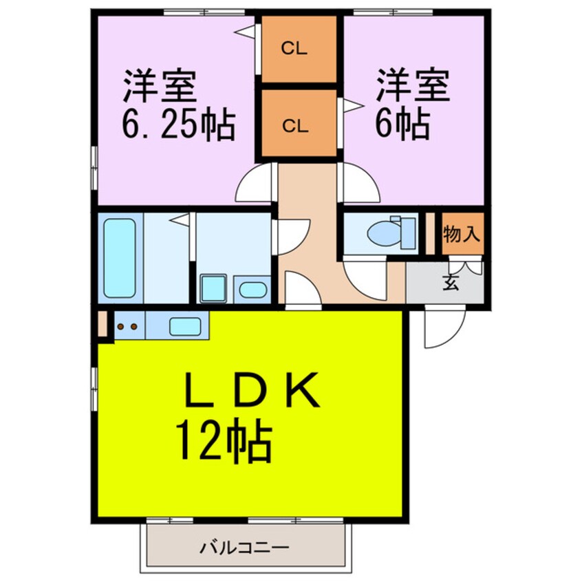 間取図 ハイフィールドＡ