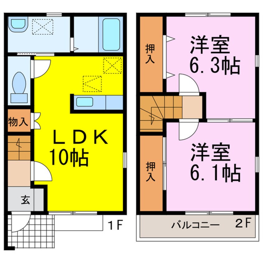 間取図 ねこのしっぽ　A