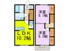 グリーン　クリスタル　Ⅱ 2LDKの間取り