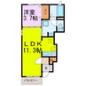 シームリー・レジデンスＥ 1LDKの間取り